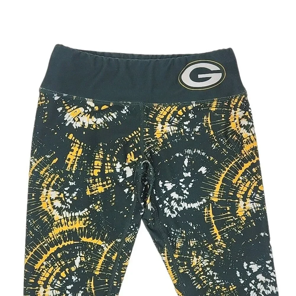 NFL Team Apparel Leggings Greenbay Packers Graphic Print Women Sz Small Football